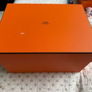 Hermes empty large orange box 13x10x7.5 perfect shape! AUTHENTIC BOX